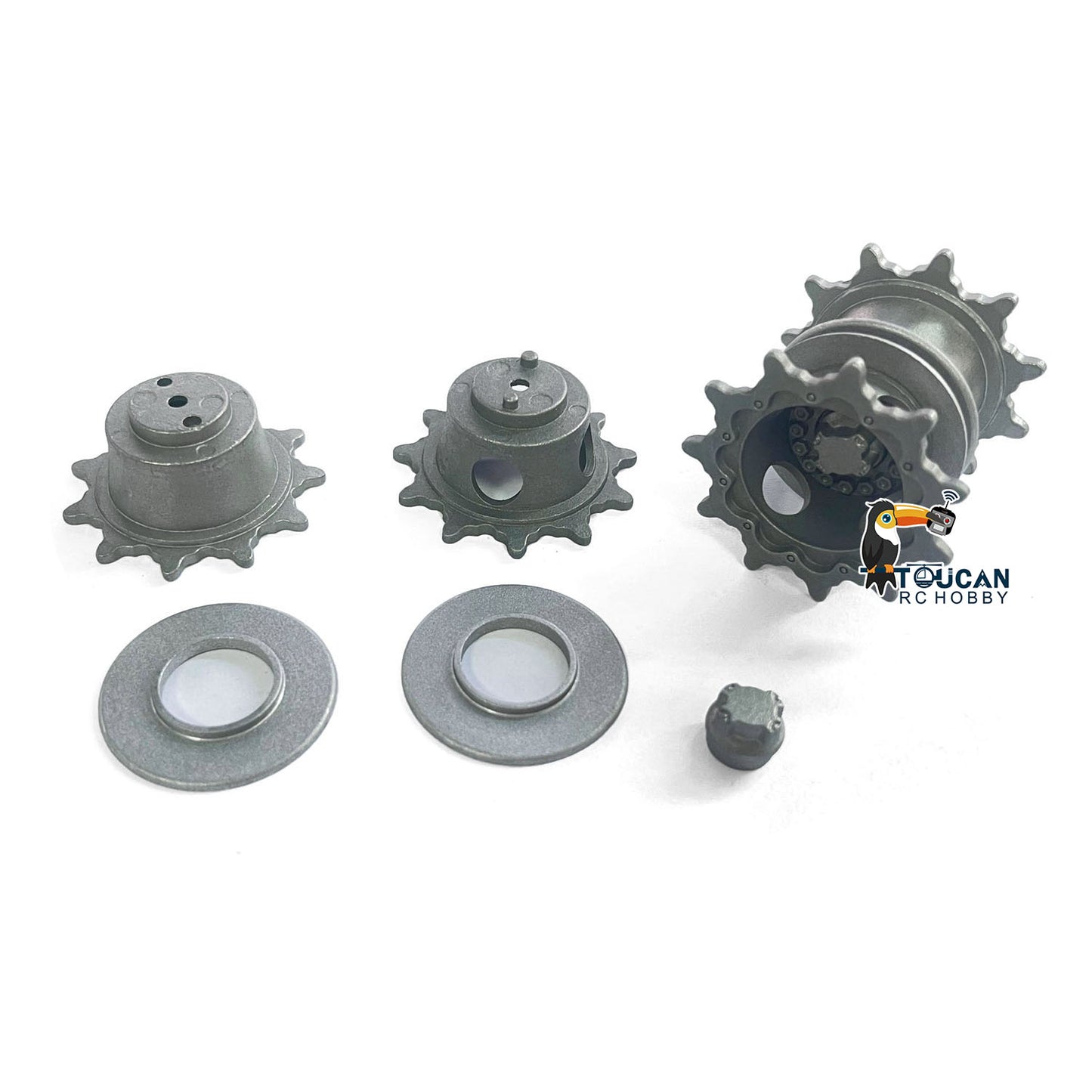 Henglong CS Metal Sprockets With Gear Clip For 1/16 Scale USA M1A2 Abrams Remote Control Tank 3918 Vehicle Military Part Model