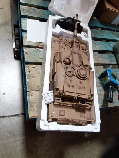 Second Hand US STOCK Henglong 1/16 7.0 Abrams RTR RC Tank 3918 360?? Turret Barrel Recoil Metal Track