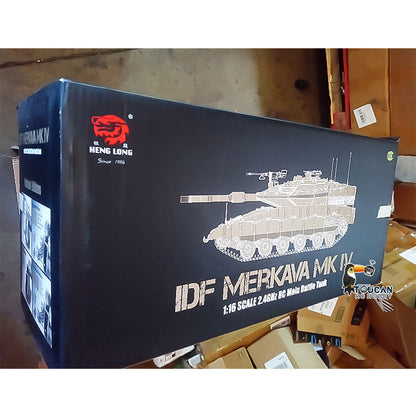 Fast Free Shipping Second Hand US Stock Heng Long 1/16 3958 RC Tank IDF Merkava MK IV Barrel Recoil BB IR Smoke Metal Chassis