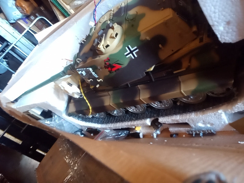 US Stock Second Hand Used Henglong 1/16 Radio Control Tank German King Tiger BB shooting Infrared Tiger II Metal Tracks