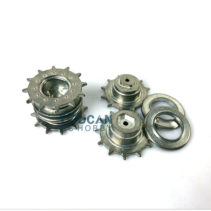 Metal Tracks Idlers Sprockets Road Wheels Suspension Bars Decal For Henglong 1/16 Scale Walker Bulldog RC Tank 3839 Model Replacement Parts