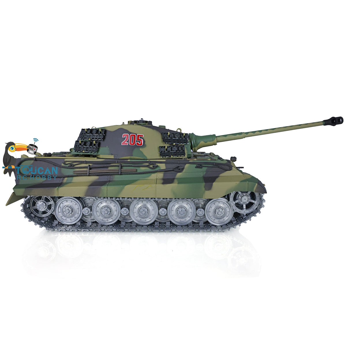US Stock Henglong 1/16 TK7.0 King Tiger 3888A RTR RC Tank with 360 Degrees Turret Barrel Recoil