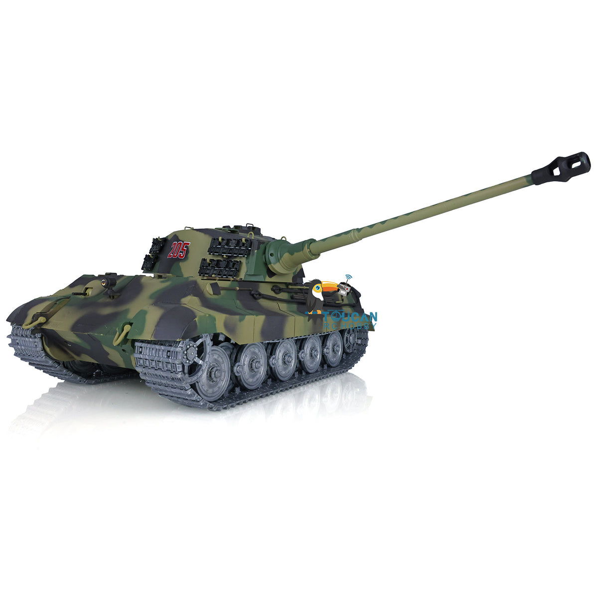 US Stock Henglong 1/16 TK7.0 King Tiger 3888A RTR RC Tank with 360 Degrees Turret Barrel Recoil IR BB Smoke Metal Sprockets Idler Road Wheels Tracks Gearbox
