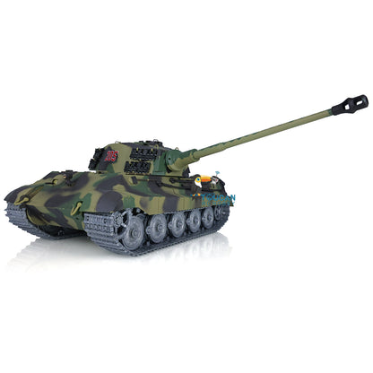 US Stock Henglong 1/16 TK7.0 King Tiger 3888A RTR RC Tank with 360 Degrees Turret Barrel Recoil IR BB Smoke Metal Sprockets Idler Road Wheels Tracks Gearbox
