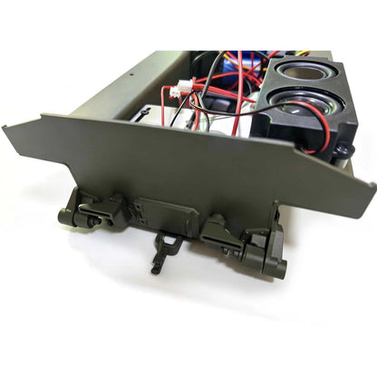 Metal Chassis Smoke Unit Gearbox Power Blue Motor Speaker Switch for Henglong 1/16 RC Battle Tank 3898 USA M4A3 Sherman Model