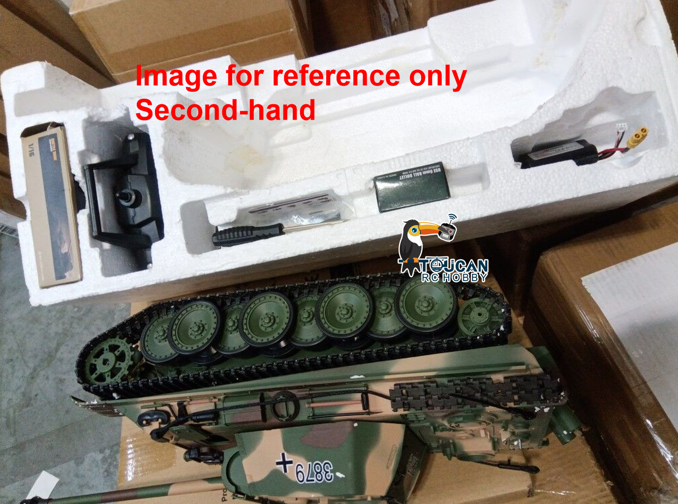 Fast Free Shipping Second Hand US Stock 2.4G Henglong 1/16 Scale 7.0 Plastic German Panther G RTR RC Tank Model 3879