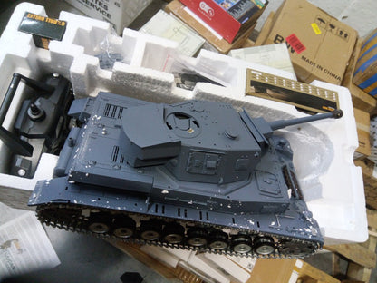 Fast Free Shipping Second Hand US Stock Henglong 1/16 7.0 Customized Panzer IV F2 RTR RC Tank 3859 Metal Tracks Wheels