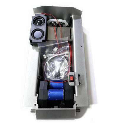 Metal Chassis Smoke Unit Gearbox Power Blue Motor Speaker Switch for Henglong 1/16 RC Battle Tank 3898 USA M4A3 Sherman Model