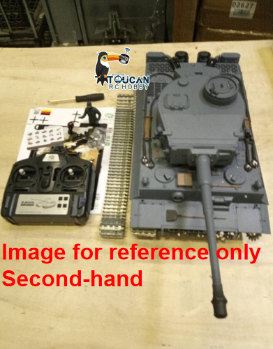 Fast Free Shipping Second Hand EU Stock Henglong 1/16 Scale 7.0 Upgraded Metal Version German Tiger I 3818 RTR RC Tank BB IR Smoke Metal Drive Idler Wheels Track Gearbox
