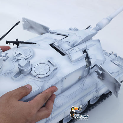 TOUCAN 1/16 Metal 3889 German Leopard A6 RTR RC Tank 360 Degree Turret Electric Periscope Barrel Recoil Smoke Metal Road Drive Idler Wheels