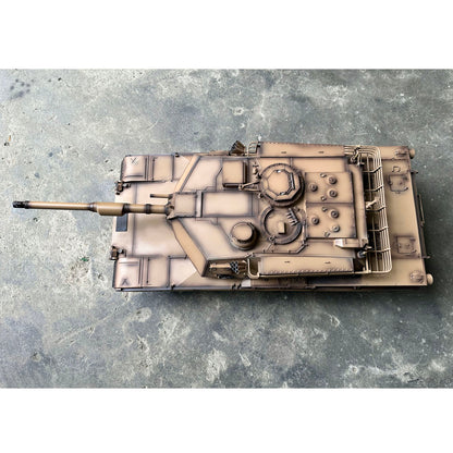 1239MM Henglong 1/8 Scale Full Metal Remote Control Tank 3918 USA M1A2 Abrams RTR 360 Turret Rotary Barrel Recoil Elevation