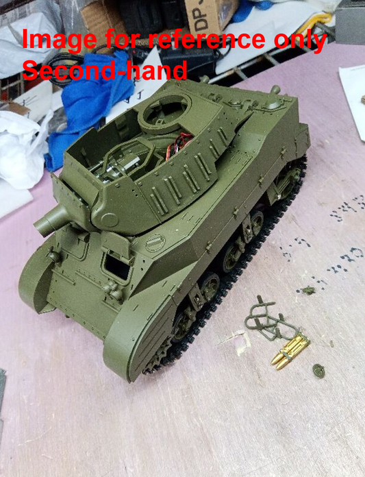 Fast Free Shipping Second Hand US Stock 1/16 CoolBank RC Tank M8 HMC Scott Radio Control Battle Tank Simulation 360¡ã Turret Rotary Smoke Sound Lights RTR Combat Vehicle