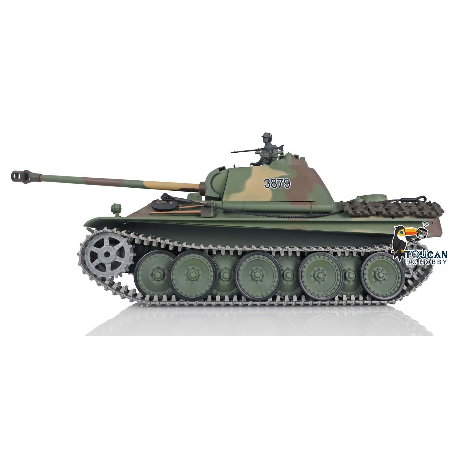 HL-7.0-3879 Upgraded RC Tank 340-Degree Turret Rotation and 30-Degree Barrel Elevation