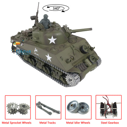1/16 RC Tank HL-7.0-3898 Upgraded Short Barrel Infrared Combat System