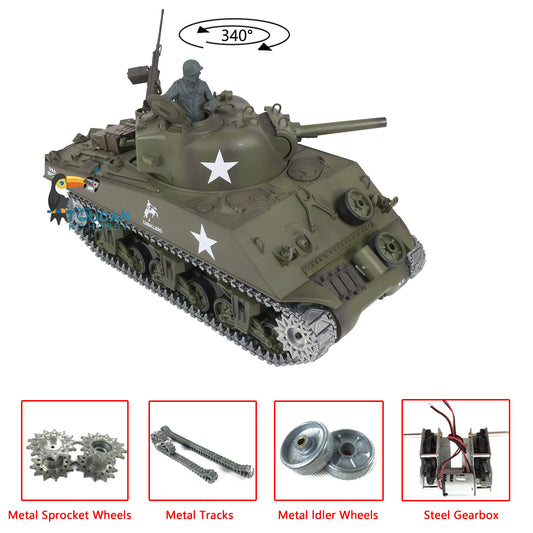 1/16 RC Tank HL-7.0-3898 Upgraded Short Barrel Infrared Combat System