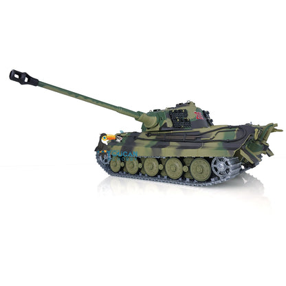 US Warehouse 2.4Ghz Henglong 1:16 7.0 German King Tiger RTR RC Tank 3888A Model Metal Tracks 340 Degree Turret Steel Driving Gearbox