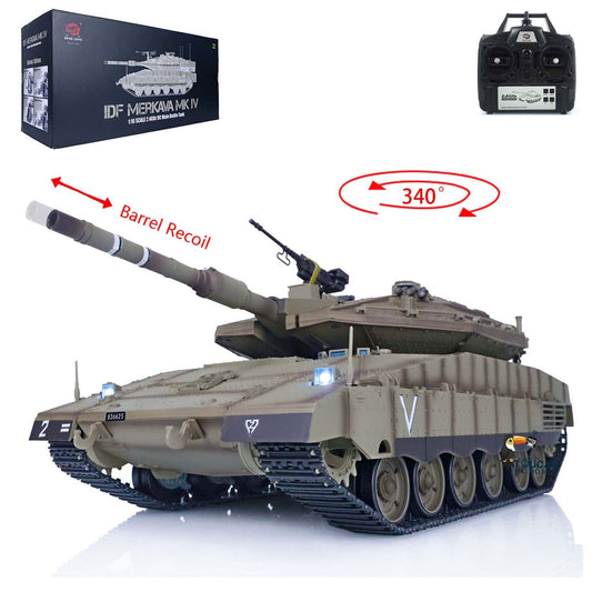 IN STOCK Henglong RC Tank TK7.0 IDF Merkava MK IV RC Main Battle Tank Infrared Combating Turret Rotation Standard Edition 3958-1