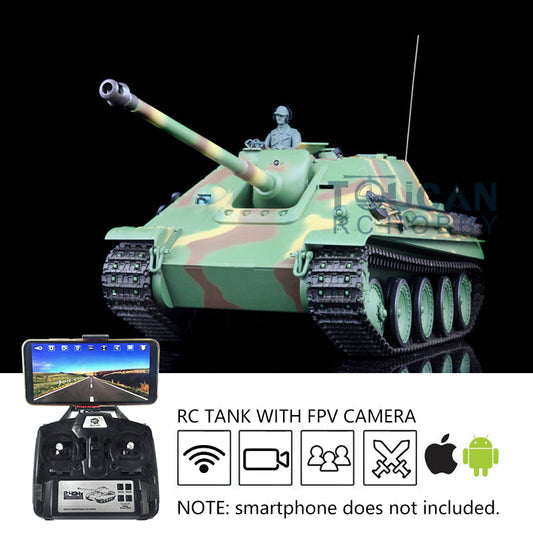 Henglong 1/16 TK7.0 Remote Control Tank Model 3869 Plastic Jadpanther w/ FPV Sound Effect BB Shooting IR Battling Tank Model