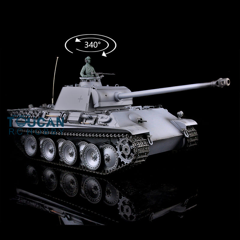 Henglong 1/16 Plastic Radio Control Tank 3879 TK7.0 German Panther G RTR Tank 2.4G w/ Engine Sound Smoking Gearbox on RC Tank
