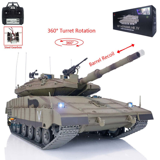 IN STOCK Heng Long RC Tank 1/16 TK7.0 3958 -1 IDF Merkava MK IV PRO Edition Metal Gearbox Sprockets Tracks Idlers Road Wheels Gift Model