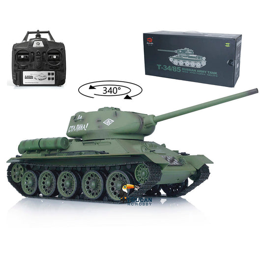 US Warehouse 2.4G 1/16 Scale Henglong 7.0 Plastic Ver  3909 Soviet T34-85 RTR RC Tank Remote Controlled Model W/ Driving Gearbox