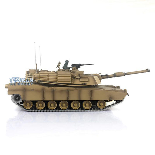 US Warehouse 2.4Ghz Henglong RTR 1/16 Scale 7.0 Upgraded M1A2 Abrams RC Tank Model 3918 340 Degree Rotating Turret Battery Charger